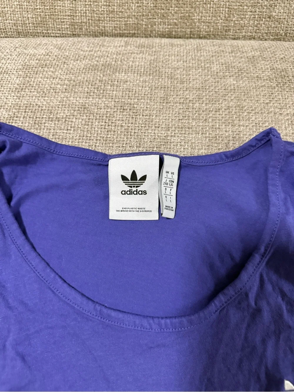 adidas Purple Trefoil Tank Top